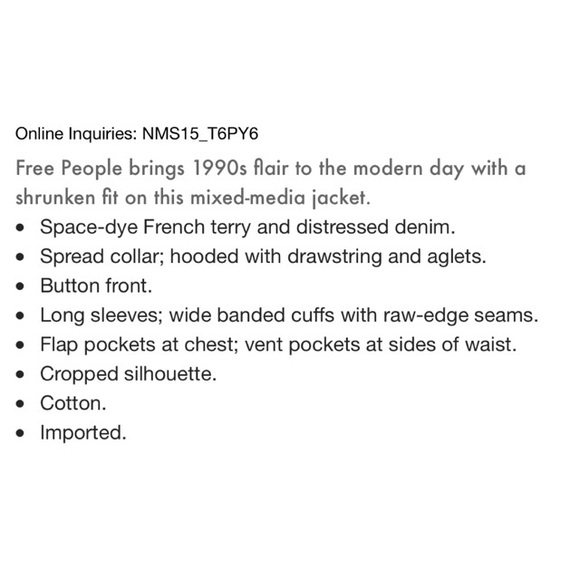 Free People Denim and Knit Hoodie - Picture 12 of 12